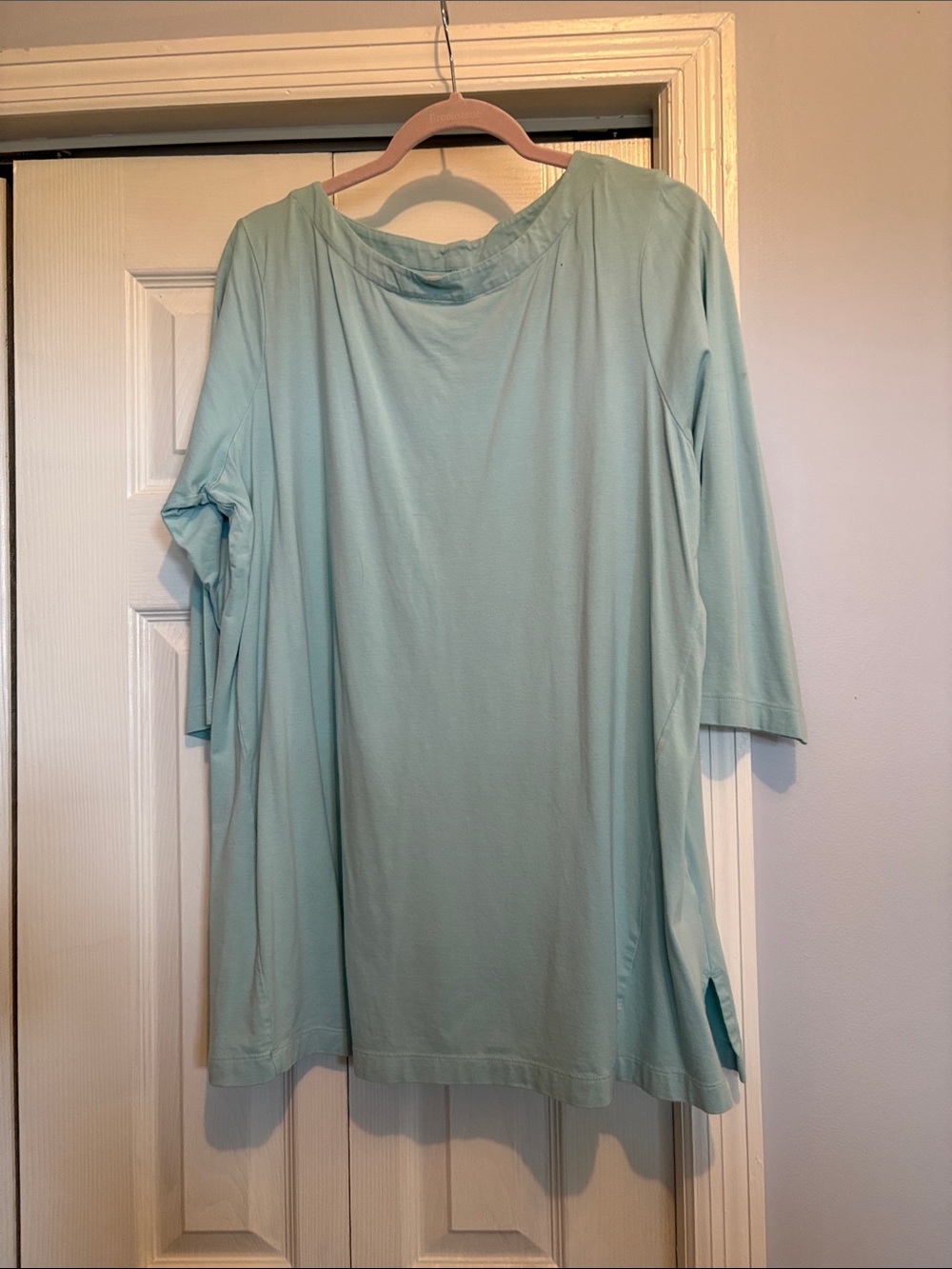 J.Jill Light Aqua 3/4 Length Sleeve Tunic Top